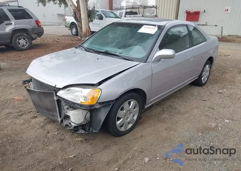 2002 Honda Civic Ex z USA, uszkodzony, nr VIN 1HGEM22952L033290